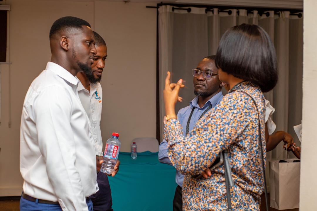 Guests talking after a Translight Solar event